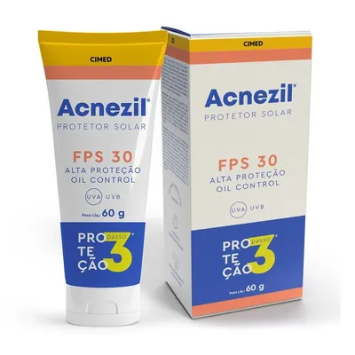 Protetor Solar Facial Acnezil FPS 30 Oil Control 60g